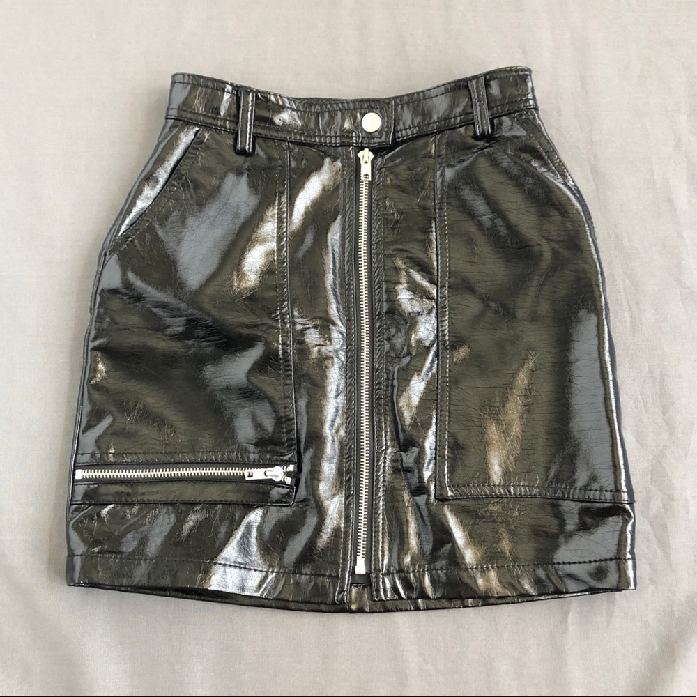 Black patent Urban Outfitters skirt